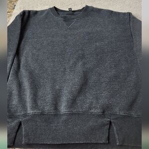 Kid's Black Pullover Swestshirt With Triangle Cutouts On Hem - Art Class - M(8)